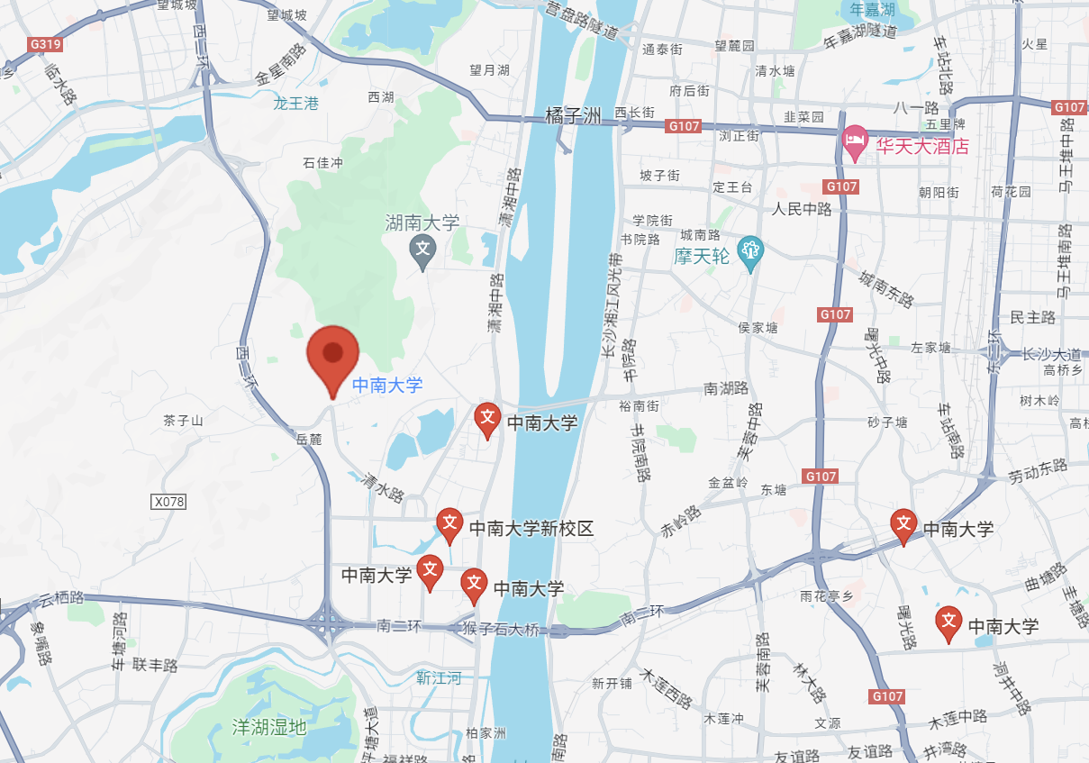 Map of Central South University